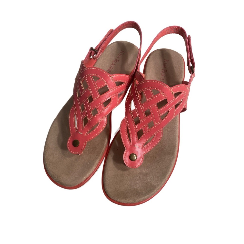 Kim Rogers Tessy Coral Sling back Adjustable Comfort Sandals Sz 9